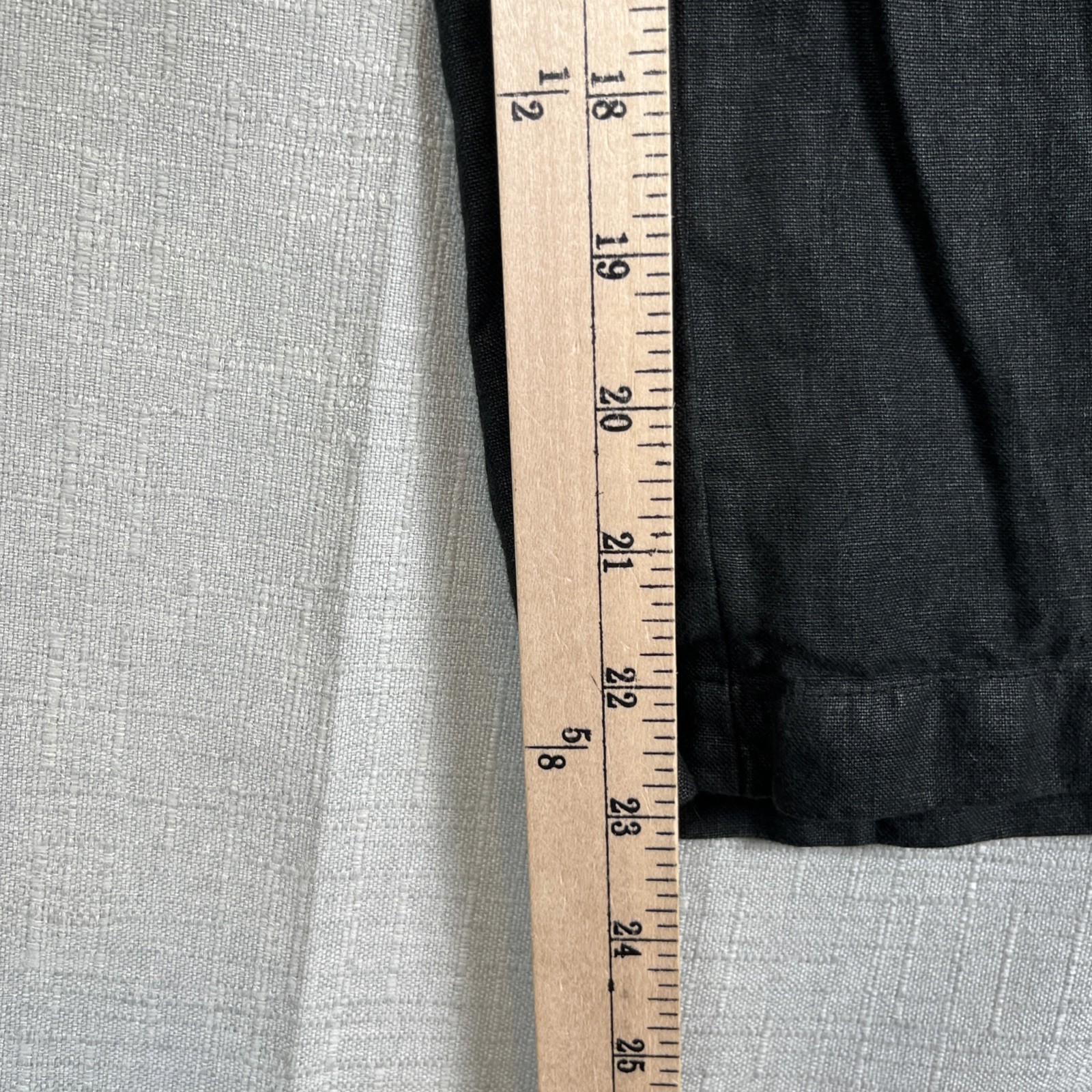 KLEEN Lagenlook 100% LINEN PANTS Size XS 0 2 Black Crop Wide Leg Comfort Pull On