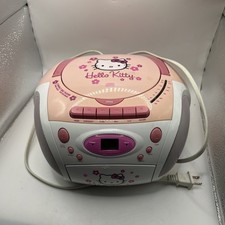 2006 Hello Kitty AM/FM Radio Cassette Recorder CD Player Boombox Model KT2028B