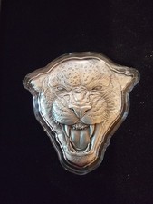 .999 Silver Leopard Coin 2 Ounce Fierce Nature Series Collector Niue New Zealand