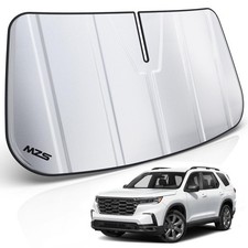 MZS Windshield Sun Shade Compatible with Pilot 2023-2026, Foldable Car Front ...
