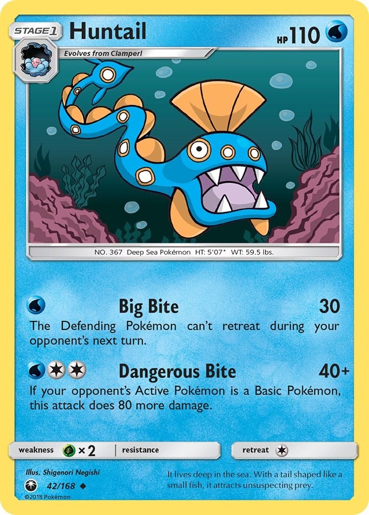 Huntail (42/168) Uncommon NM CES SM - Celestial Storm Pokemon TCG