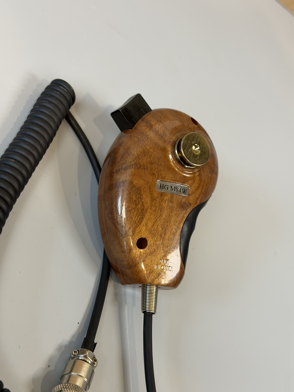 Cobra HighGear HG-M84W Wood Grain 4-Pin CB Radio Microphone - AS-IS Read Desc