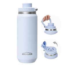 32 oz Insulated Water Bottle with Straw Lid, Leakproof Reusable Stainless Ste...
