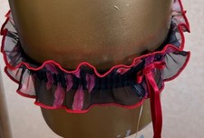 Garter in Red and black new by Rosapois one size now REDUCED