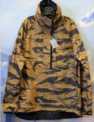 NWT Maharishi L Black/Sun- Bleached Gold Tiger Reversible Tech