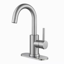 Single Hole Single Handle Deck Mount Vessel Sink Faucet Bathroom Lavatory with D