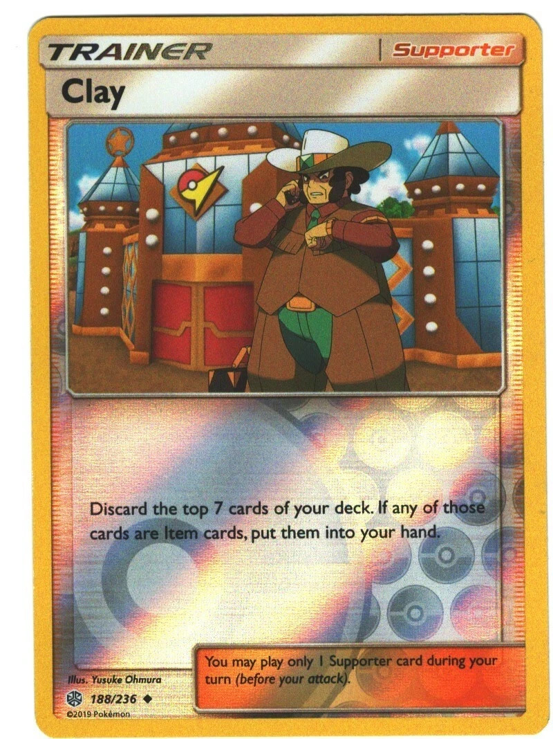 Clay [Reverse Holo] #188 Pokemon Cosmic Eclipse