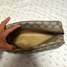 Gucci GG Monogram Zipper Makeup Bag / Pouch B...