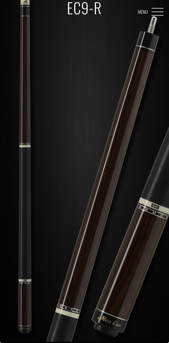 Mezz EC9-R Two-Piece Billiard Pool Cue Stick 19 oz EC9-R with Case