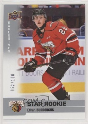 2019-20 Upper Deck CHL Star Rookie SP Exclusives 52/100 Ethan Burroughs #335 il6