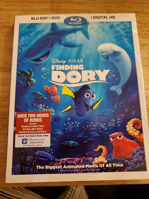 Finding Dory (Blu-ray/DVD, 2-Disc Set, Digital HD) Brand New Sealed