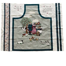 Joan Kessler Concord Fabrics French Country Apron Sewing Panel Pattern 