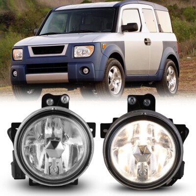 Fog Lights For 03-06 Honda Element Factory Replacement w/Bracket Clear Lens Pair