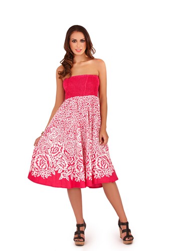Ladies Summer Strapless/Bandeau Cotton Beach Sun Dress/Maxi Skirt Size 8-22 NEW - Picture 114 of 166