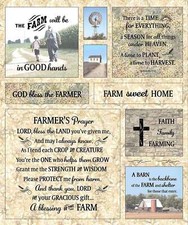Timeless Treasures - Farm Sweet Home - 36" Inspirational Farm Quotes Panel Wheat