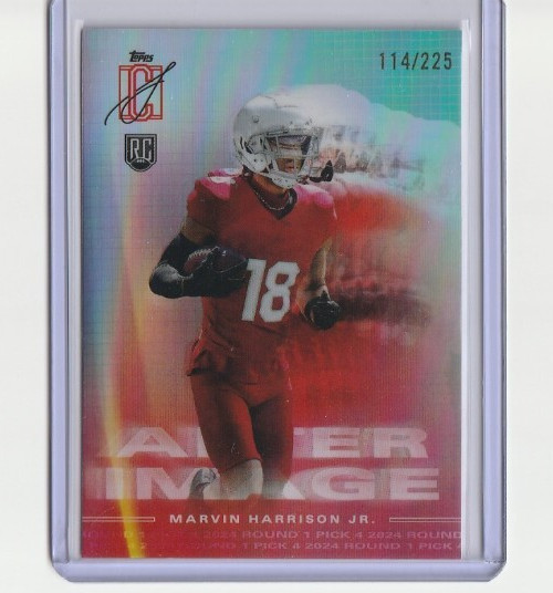 2024 Topps Signature Class Marvin Harrison Jr RC After Image Teal /225 Cardinals