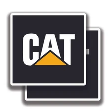 CATERPILLAR EQUIPMENT DECALs 2 Stickers Bogo Antique Car Window Bumper