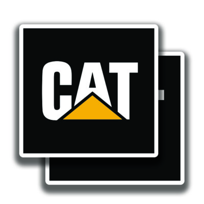 CATERPILLAR EQUIPMENT DECALs 2 Stickers Bogo Antique Car Window Bumper