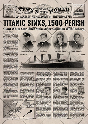 Titanic 1997 Film Zeitung Poster Druck