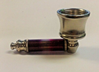 2.75'' THREADED XL PARTY BOWL NICKEL METAL TOBACCO HANDPIPE PLASTIC COVER RD/PRP