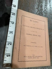 A. F. & A. M. Mason's Masonic Small Book of By Laws Dated 1899 Lodge No. 36