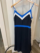 Banana Republic Womens Size 4 Blue Pleated Dress Sleeveless
