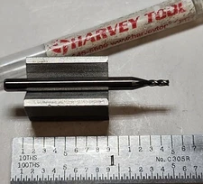 Harvey Tool  .060 x .186”LOC 1/8”Shank .010”Rad, 4 Flute, 27260