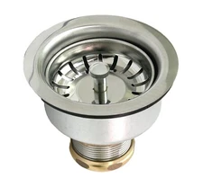 Kitchen Sink Stainless Steel Drain Assembly Strainer Basket Snaplock Stopper