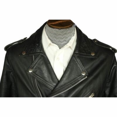 Vintage 1960s Leather Motorcycle Jacket Amer Sport Montreal Size