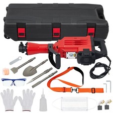 3600W Electric Jack Hammer Demolition Tool Kit W/ 4Tool Heads Concrete Breaker