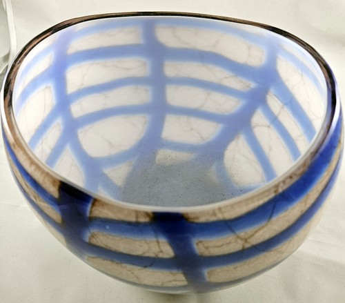 Waterford Crystal Evolution KENYA Menagerie Pocket Vase 8" Bowl - Blue-Poland - Picture 5 of 7