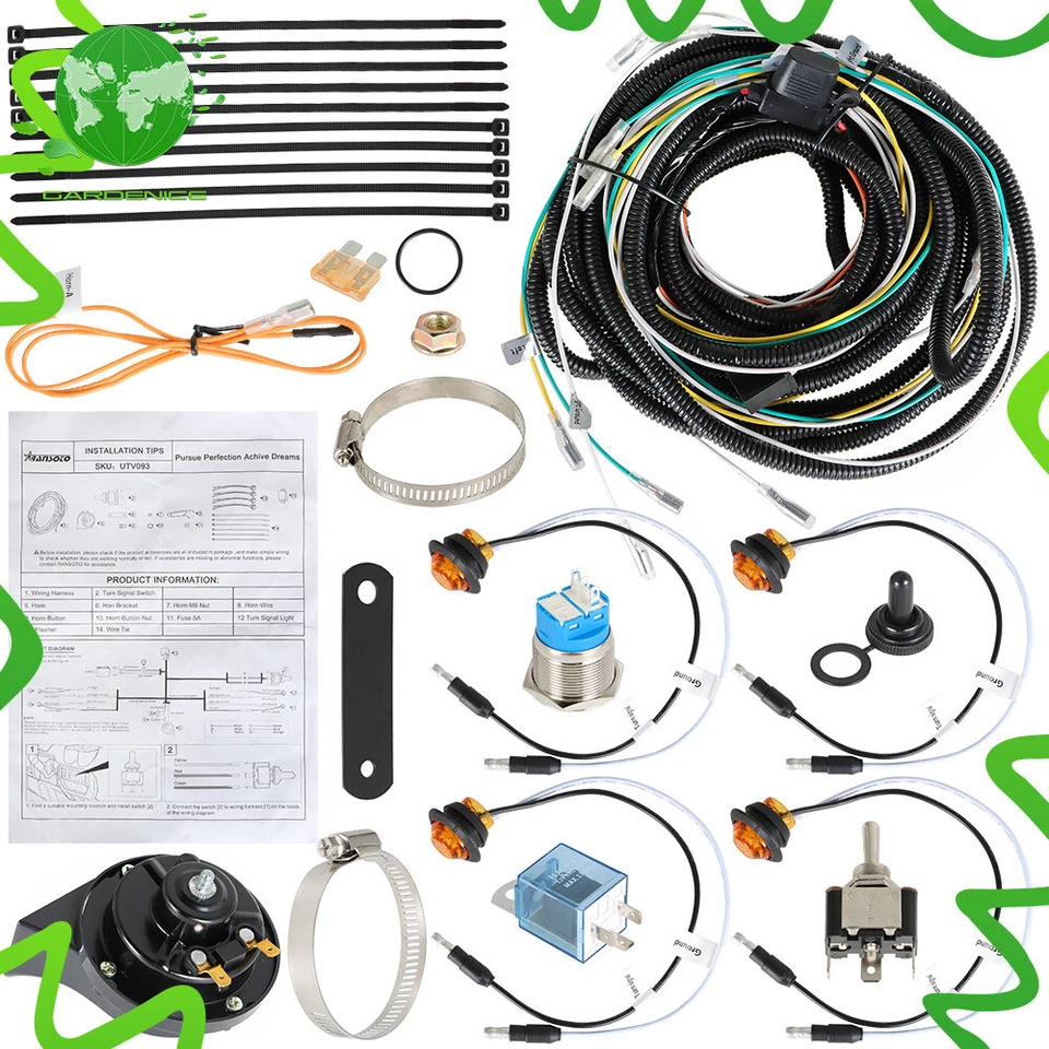 2005-2015 For John Deere Gator TE Pug & Play LED Turn Signal Light Kit w/Horn - Image 2 of 4