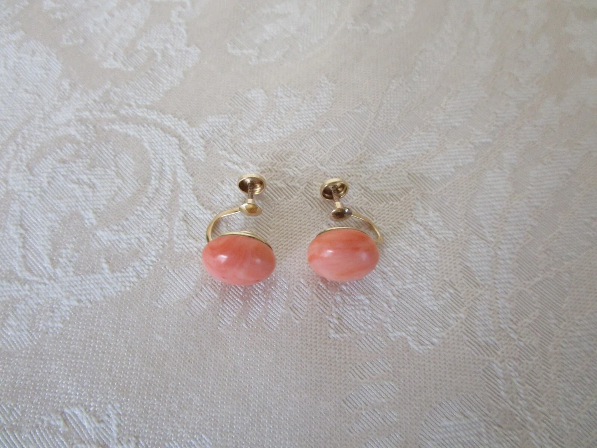 Coral earrings best sale ebay