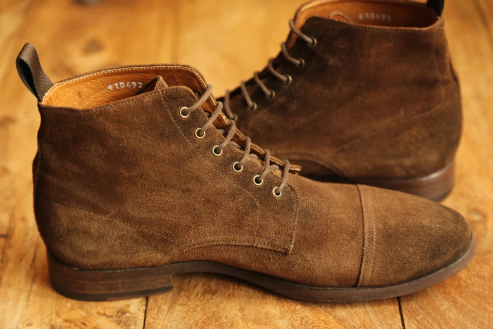 Botas Derby Paul Smith Marrón Tostado Gamuza Para Hombre UK 8 US 9 EU 42 Foto 4 de 4