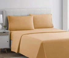 Clara Clark Microfiber 4 pc King Apricot Orange Sheets set  Allergy Free 