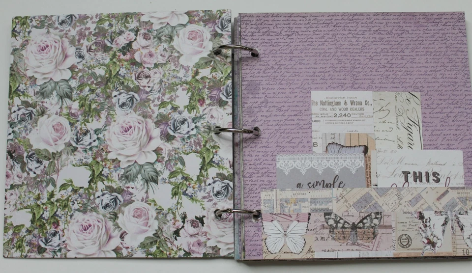 Handmade Lavender Color Scrapbook Album - Image 2 of 4