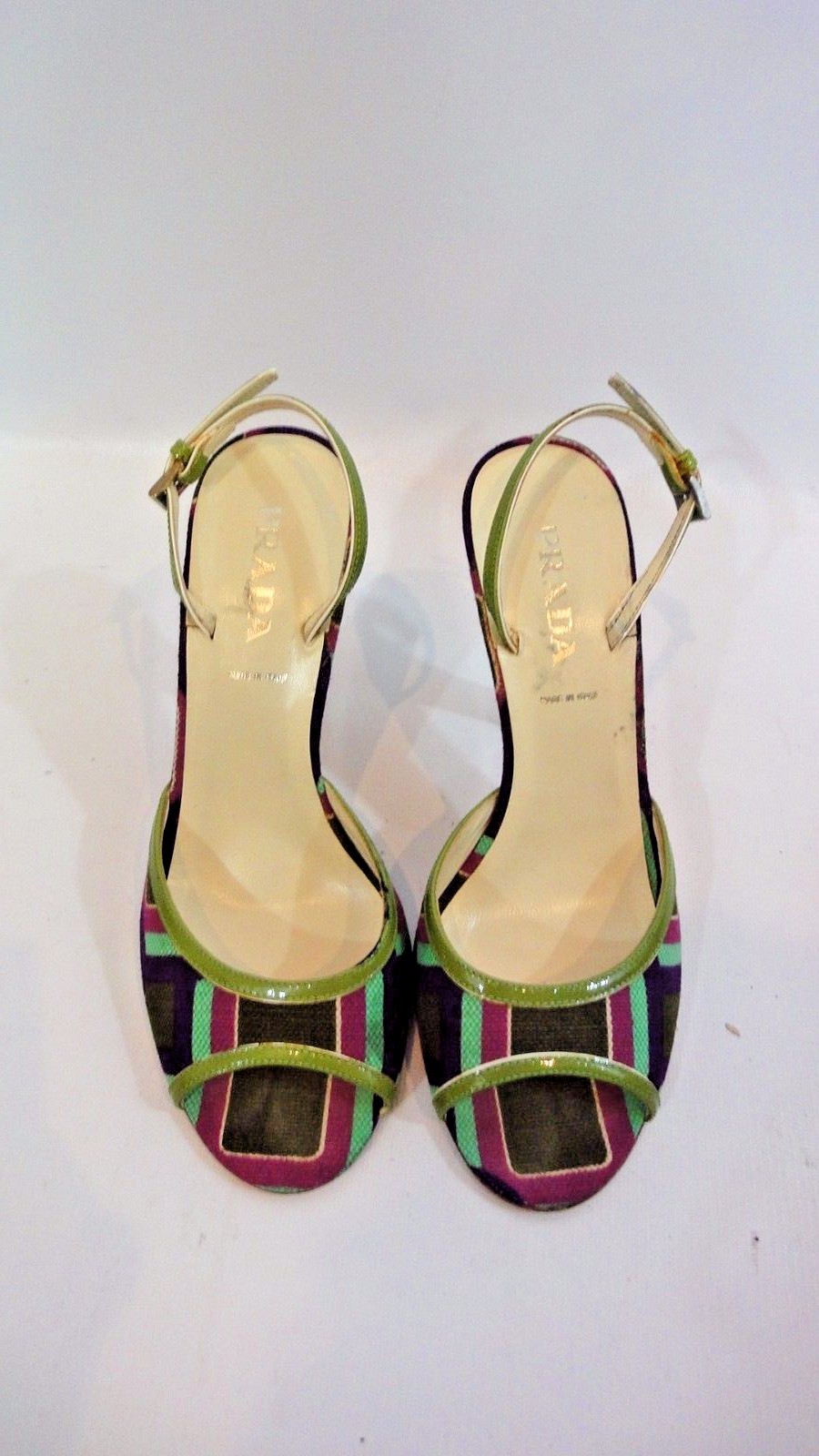 PRADA Open Toe Beaded Multi Farbeed Heel Sz EU 37.5 PRADA Open Toe Beaded Multi Farbeed Heel Sz EU 37.5