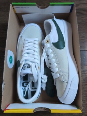 NIB Nike Zoom Blazer Pro GT SB Low White Fir Green Tan Extra Laces Size M5.5 W7