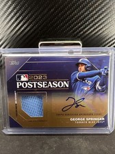 2024 Topps Series 1 George Springer Postseason Auto Relic /25 Blue Jays