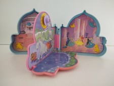 Vintage 1992 Disney's Cinderella Travel Play Set Blue Carriage Mattel Incomplete