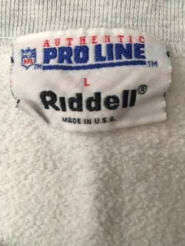 Vintag 80s RIDDELL WASHINGTON REDSKINS NFL PROLINE SWEATSHIRT Heather Gray USA L - Picture 12 of 12