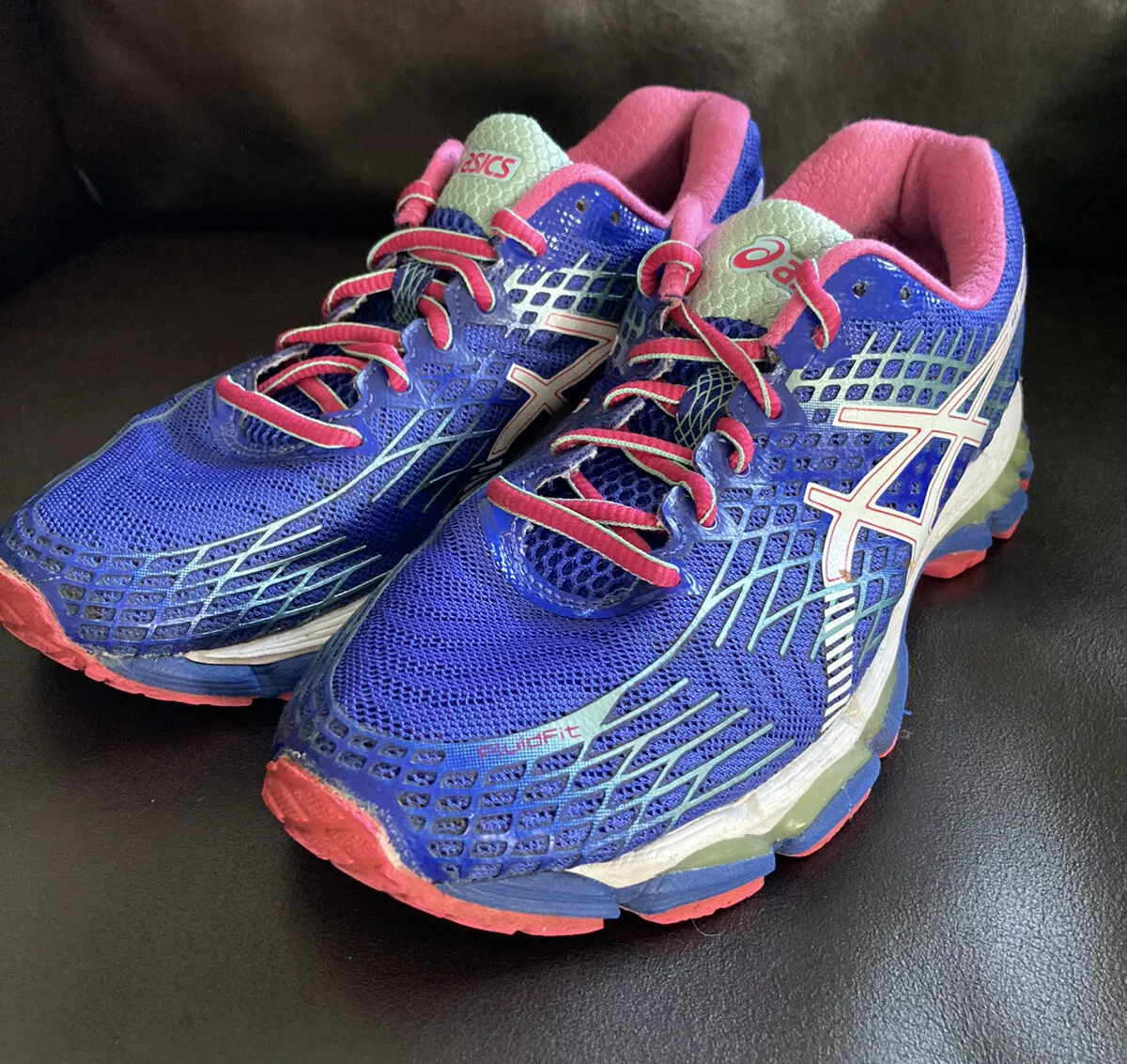 vendedor itálico sarcoma Asics Gel Nimbus 17 Womens Running Shoes Blue Low Top Lace Up Sneakers  T557N 7.5 | eBay