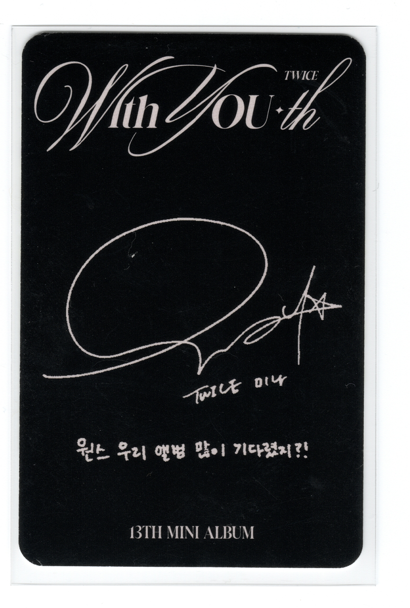 Twice Mina Photocard | With YouTH (White Bear) | eBay