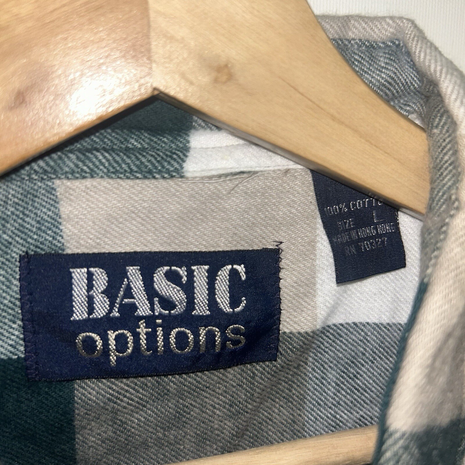 Vintage 1990’s Basic Options Button Uo Flannel Sh… - image 2