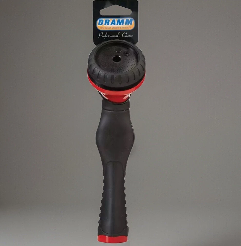 Dramm One Touch Heavy-Duty Metal Shower & Stream Multi-Pattern Nozzle, Red Dramm - Image 2 of 2