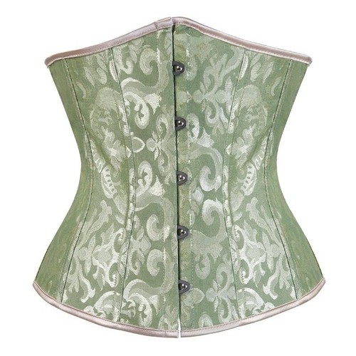 Sexy corsé satinado debajo del busto bustier cintura ceñido modelador corsé talla grande EE. UU. - Imagen 9 de 37