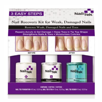 Nail Tek Nail Recovery Kit - For Weak, Damaged Nails - Intensive Therapy 4, Foun