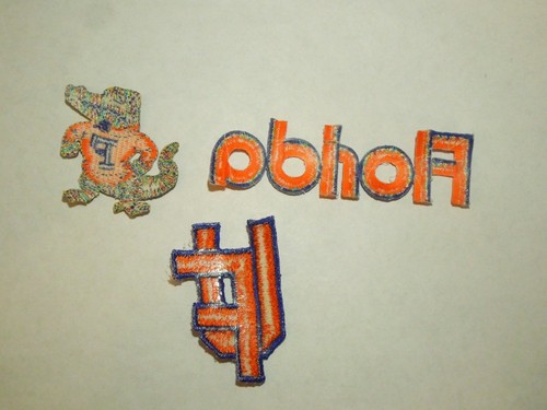 Lot of 3 University of Florida Gators Patches- 1 "UF" 1 Mascot & 1 "Florida" - Picture 2 of 3