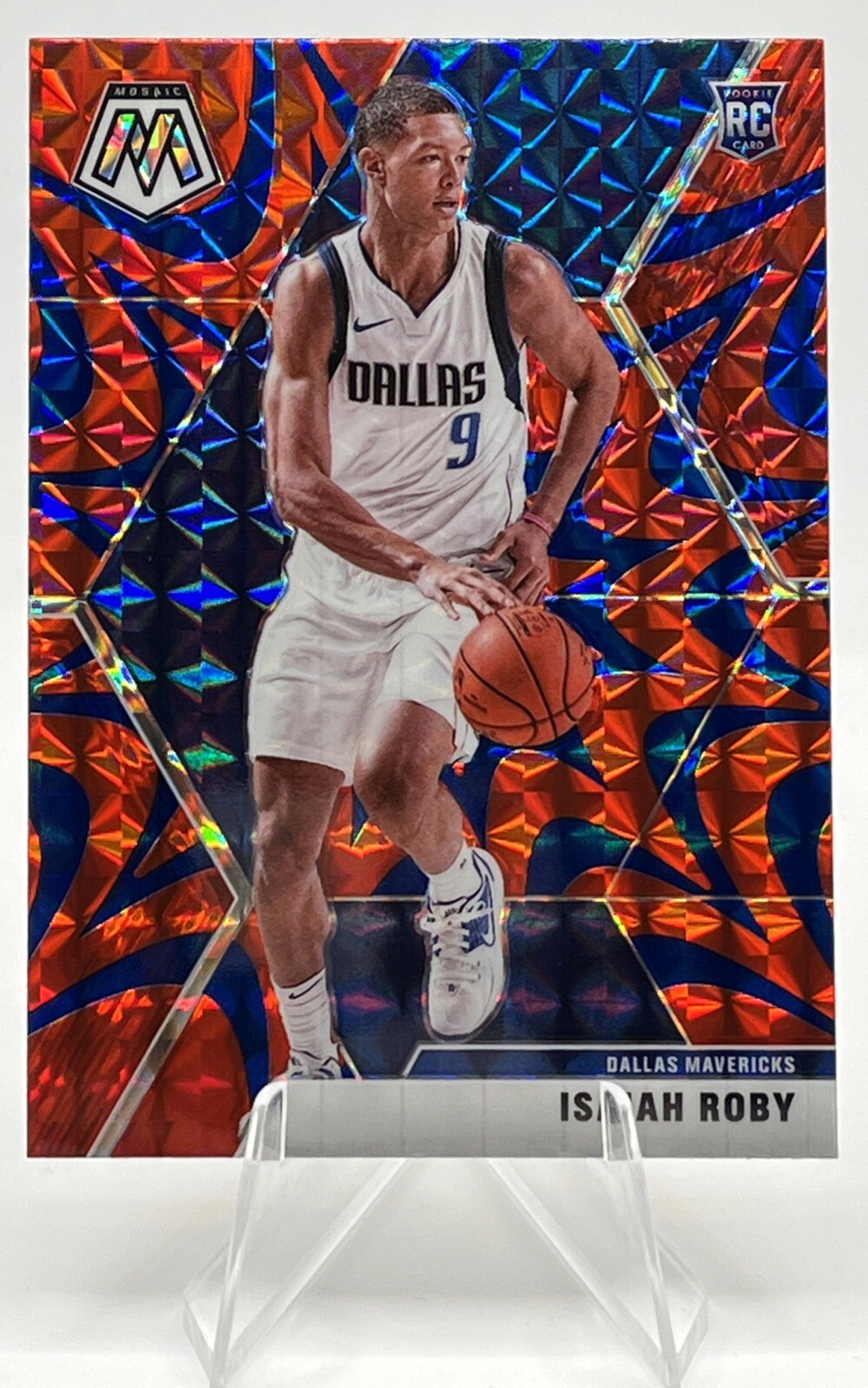 Isaiah Roby-Mavericks RC 2019-20 Panini Mosaic - Reactive Blue Prizm #232