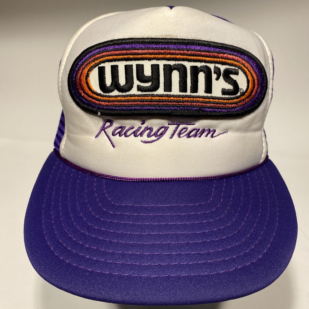 Vintage Wynn's Racing Hat Snapback Mesh Patch Roped Trucker Cap